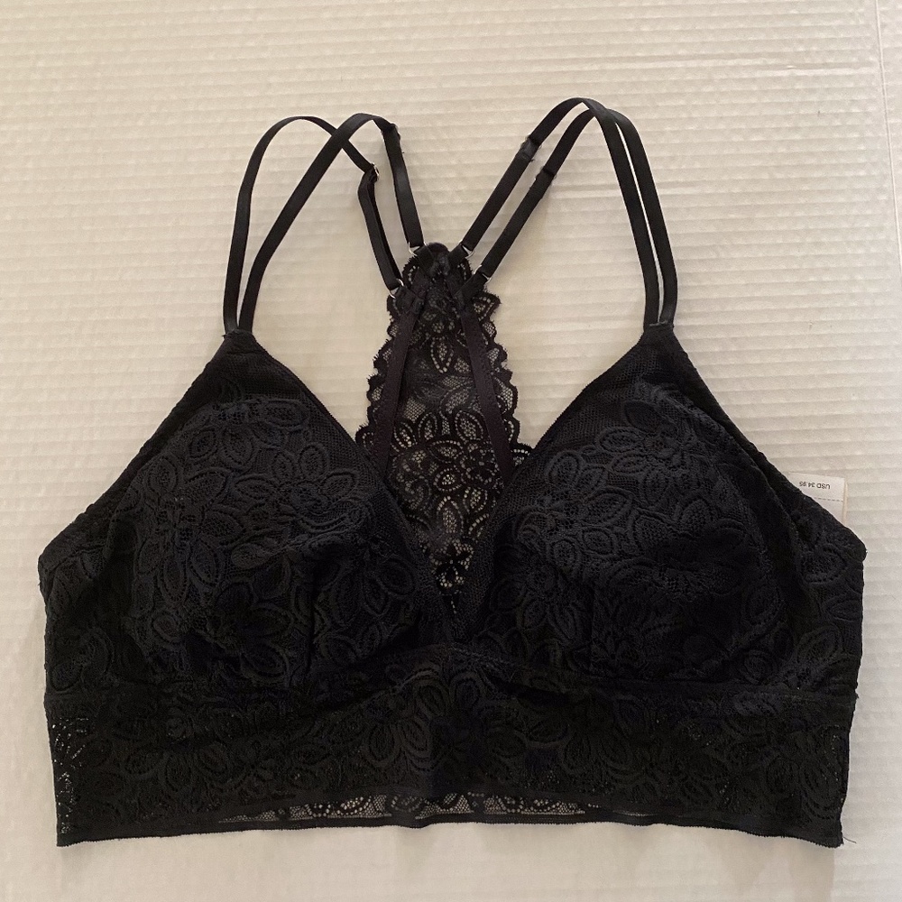Aerie Racerback Black Bralette